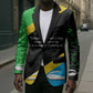 Julius Nyerere Blazer Education is a Way of Fighting Poverty Quote and Tanzanian Flag Alphabet - African Pride