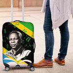 Julius Nyerere Luggage Cover Education is a Way of Fighting Poverty Quote and Tanzanian Flag Alphabet - African Pride
