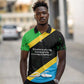 Julius Nyerere Polo Shirt Education is a Way of Fighting Poverty Quote and Tanzanian Flag Alphabet - African Pride