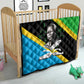 Julius Nyerere Quilt Education is a Way of Fighting Poverty Quote and Tanzanian Flag Alphabet - African Pride