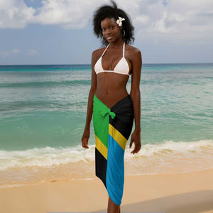 Julius Nyerere Sarong Education is a Way of Fighting Poverty Quote and Tanzanian Flag Alphabet - African Pride