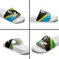 Julius Nyerere Slide Sandals Education is a Way of Fighting Poverty Quote and Tanzanian Flag Alphabet - African Pride