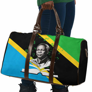 Julius Nyerere Travel Bag Education is a Way of Fighting Poverty Quote and Tanzanian Flag Alphabet - African Pride