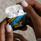Julius Nyerere AirPods Case Ujamaa African Socialism Text and Bold Striped Pattern - African Pride