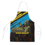 Julius Nyerere Apron Ujamaa African Socialism Text and Bold Striped Pattern - African Pride