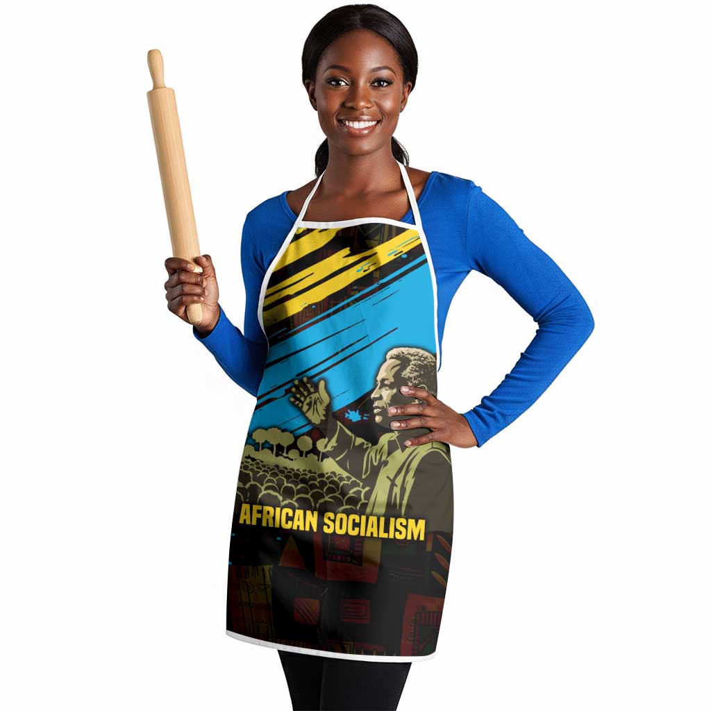 Julius Nyerere Apron Ujamaa African Socialism Text and Bold Striped Pattern - African Pride