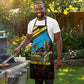 Julius Nyerere Apron Ujamaa African Socialism Text and Bold Striped Pattern - African Pride