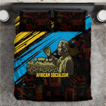 Julius Nyerere Bedding Set Ujamaa African Socialism Text and Bold Striped Pattern - African Pride