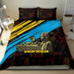 Julius Nyerere Bedding Set Ujamaa African Socialism Text and Bold Striped Pattern - African Pride