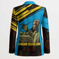 Julius Nyerere Blazer Ujamaa African Socialism Text and Bold Striped Pattern - African Pride