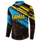 Julius Nyerere Button Sweatshirt Ujamaa African Socialism Text and Bold Striped Pattern