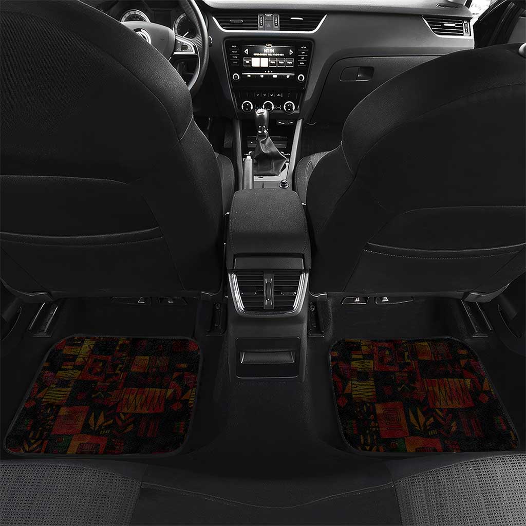 Julius Nyerere Car Mats Ujamaa African Socialism Text and Bold Striped Pattern - African Pride