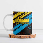 Julius Nyerere Ceramic Mug Ujamaa African Socialism Text and Bold Striped Pattern - African Pride
