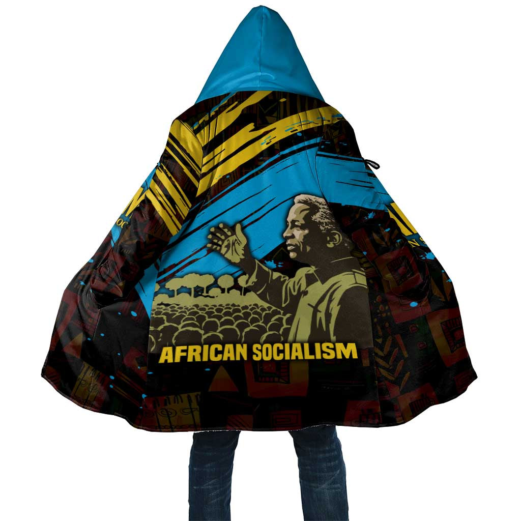 Julius Nyerere Cloak Ujamaa African Socialism Text and Bold Striped Pattern - African Pride