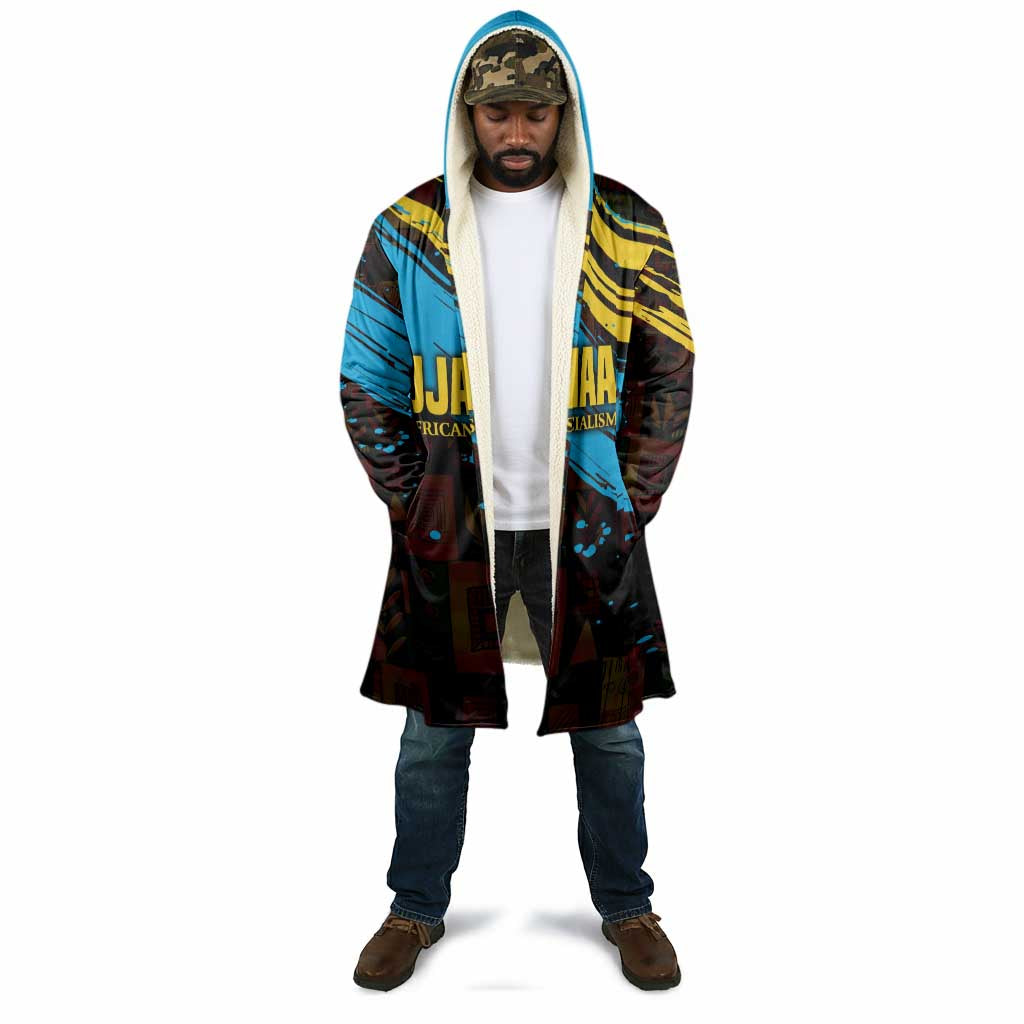 Julius Nyerere Cloak Ujamaa African Socialism Text and Bold Striped Pattern - African Pride