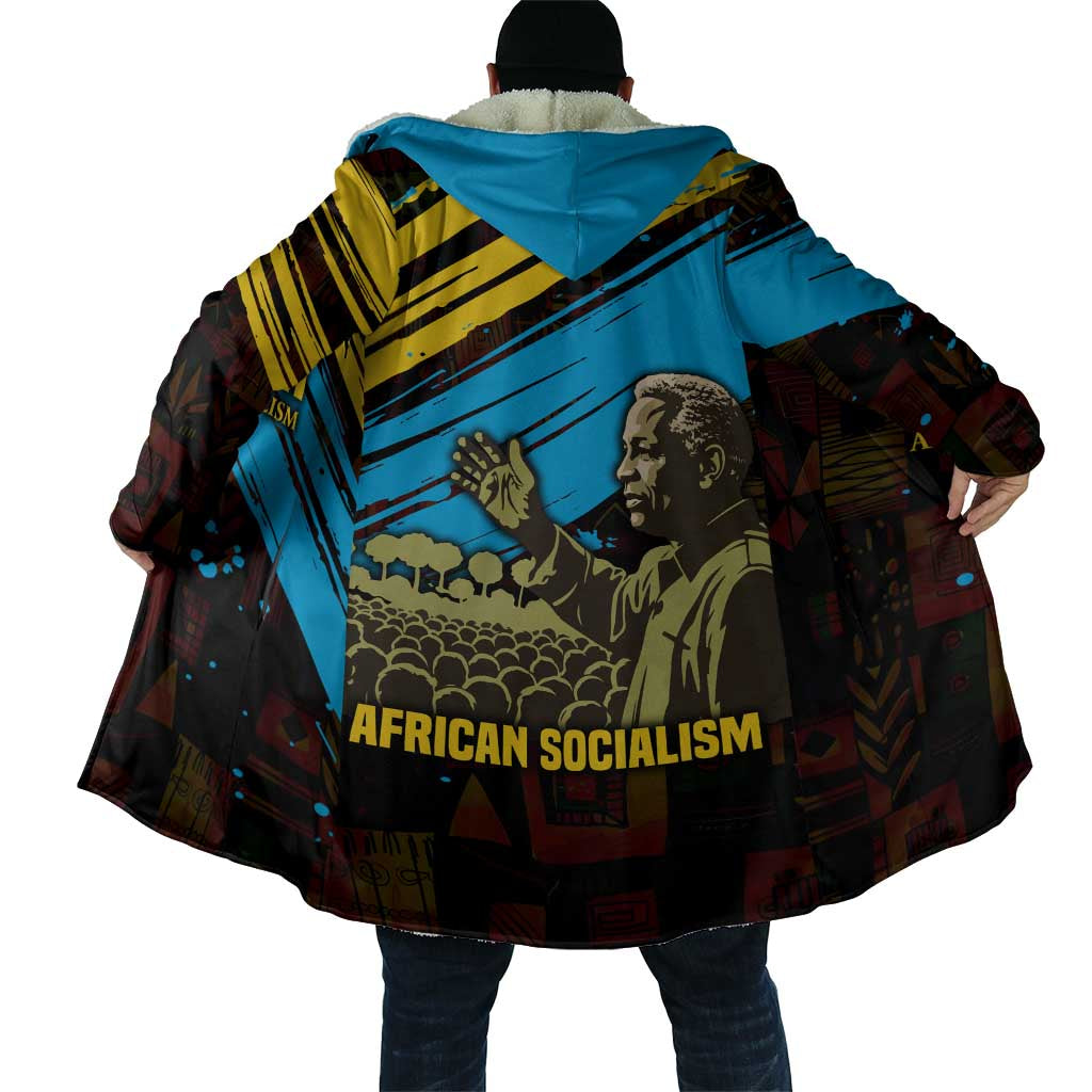 Julius Nyerere Cloak Ujamaa African Socialism Text and Bold Striped Pattern - African Pride