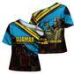Julius Nyerere Cross Shoulder Shirt Ujamaa African Socialism Text and Bold Striped Pattern - African Pride