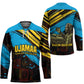 Julius Nyerere Hockey Jersey Ujamaa African Socialism Text and Bold Striped Pattern - African Pride