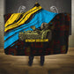 Julius Nyerere Hooded Blanket Ujamaa African Socialism Text and Bold Striped Pattern - African Pride