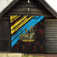 Julius Nyerere Quilt Ujamaa African Socialism Text and Bold Striped Pattern - African Pride