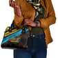 Julius Nyerere Shoulder Handbag Ujamaa African Socialism Text and Bold Striped Pattern - African Pride