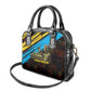 Julius Nyerere Shoulder Handbag Ujamaa African Socialism Text and Bold Striped Pattern - African Pride