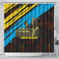 Julius Nyerere Shower Curtain Ujamaa African Socialism Text and Bold Striped Pattern - African Pride