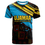 Julius Nyerere T shirt Ujamaa African Socialism Text and Bold Striped Pattern - African Pride