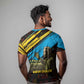 Julius Nyerere T shirt Ujamaa African Socialism Text and Bold Striped Pattern - African Pride