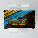 Julius Nyerere Tablecloth Ujamaa African Socialism Text and Bold Striped Pattern - African Pride