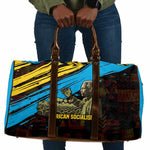 Julius Nyerere Travel Bag Ujamaa African Socialism Text and Bold Striped Pattern - African Pride