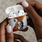Julius Nyerere AirPods Case with Smiling Portrait, Tribal Pattern and Simplicity is Power Quote - African Pride