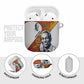 Julius Nyerere AirPods Case with Smiling Portrait, Tribal Pattern and Simplicity is Power Quote - African Pride