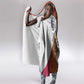Julius Nyerere Hooded Blanket with Smiling Portrait, Tribal Pattern and Simplicity is Power Quote - African Pride