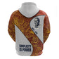 Julius Nyerere Hoodie with Smiling Portrait, Tribal Pattern and Simplicity is Power Quote - African Pride