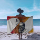Julius Nyerere Sarong with Smiling Portrait, Tribal Pattern and Simplicity is Power Quote - African Pride