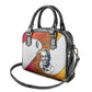 Julius Nyerere Shoulder Handbag with Smiling Portrait, Tribal Pattern and Simplicity is Power Quote - African Pride