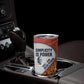 Julius Nyerere Tumbler Cup with Smiling Portrait, Tribal Pattern and Simplicity is Power Quote - African Pride