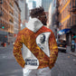 Julius Nyerere Zip Hoodie with Smiling Portrait, Tribal Pattern and Simplicity is Power Quote - African Pride