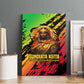 Sundiata Keita Canvas Wall Art with Regal Portrait, Lion of Mali Title and Bold Tribal Brushstroke Pattern - African Pride