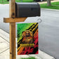 Sundiata Keita Garden Flag with Regal Portrait, Lion of Mali Title and Bold Tribal Brushstroke Pattern - African Pride