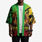 Sundiata Keita Kimono with Regal Portrait, Lion of Mali Title and Bold Tribal Brushstroke Pattern - African Pride