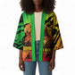 Sundiata Keita Kimono with Regal Portrait, Lion of Mali Title and Bold Tribal Brushstroke Pattern - African Pride