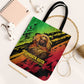Sundiata Keita Tote Bag with Regal Portrait, Lion of Mali Title and Bold Tribal Brushstroke Pattern - African Pride