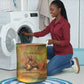 Sundiata Keita Laundry Basket Griot Storytelling Scene, Epic of Sundiata Text and Heritage-Inspired Earth Tone - African Pride