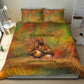 Sundiata Keita Bedding Set Griot Storytelling Scene, Epic of Sundiata Text and Heritage-Inspired Earth Tone - African Pride