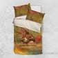 Sundiata Keita Bedding Set Griot Storytelling Scene, Epic of Sundiata Text and Heritage-Inspired Earth Tone - African Pride