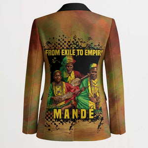 Sundiata Keita Blazer Griot Storytelling Scene, Epic of Sundiata Text and Heritage-Inspired Earth Tone - African Pride