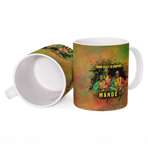 Sundiata Keita Ceramic Mug Griot Storytelling Scene, Epic of Sundiata Text and Heritage-Inspired Earth Tone - African Pride