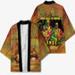 Sundiata Keita Kimono Griot Storytelling Scene, Epic of Sundiata Text and Heritage-Inspired Earth Tone - African Pride